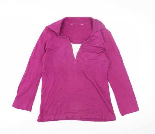 Womens UK Size 10 Debenhams Purple Basic Blouse