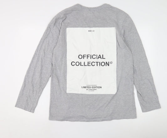Mens UK Size M Boohoo Grey T-Shirt