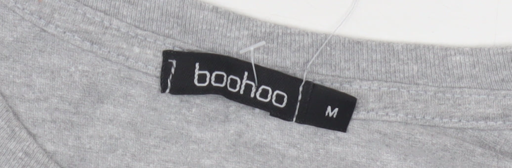 Mens UK Size M Boohoo Grey T-Shirt