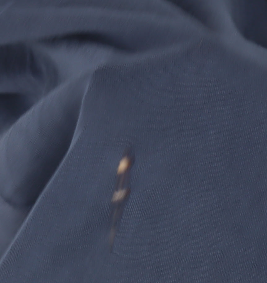 M&Co Women's Blue V-Neck Blouse Size 12