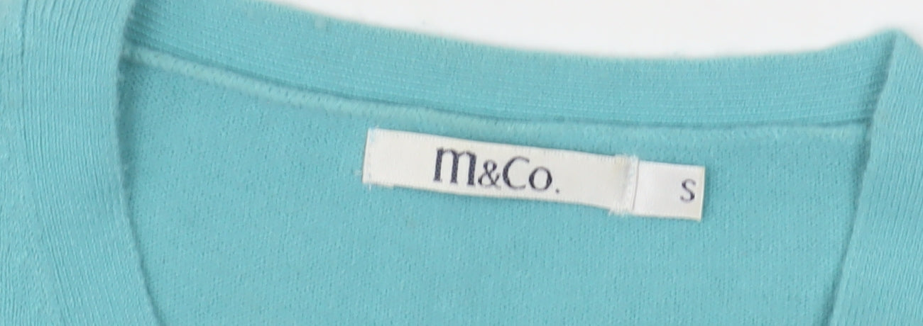 Womens UK Size S M&Co Blue Pullover Jumper