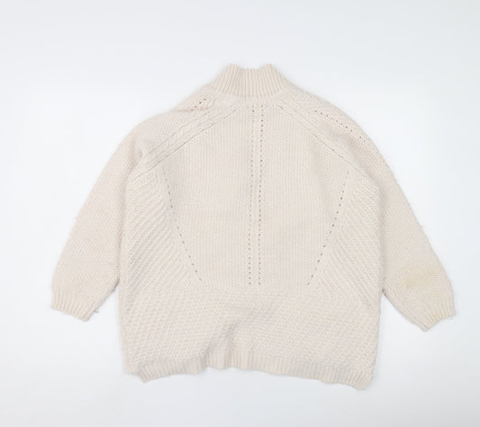 Womens UK Size 16 Marks and Spencer Ivory Cardigan Jumper