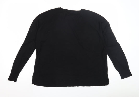 Zara Women's Black Pullover Jumper L