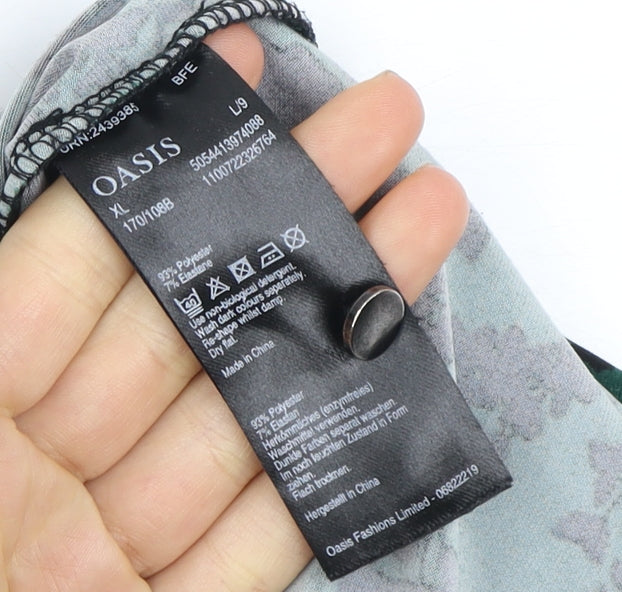 Oasis Women's Floral A-Line Knee Length Dress XL