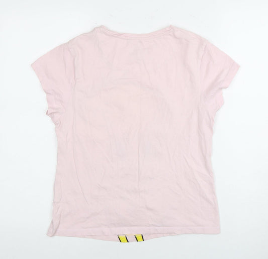 Womens UK Size XS Looney Tunes Pink Basic T-Shirt