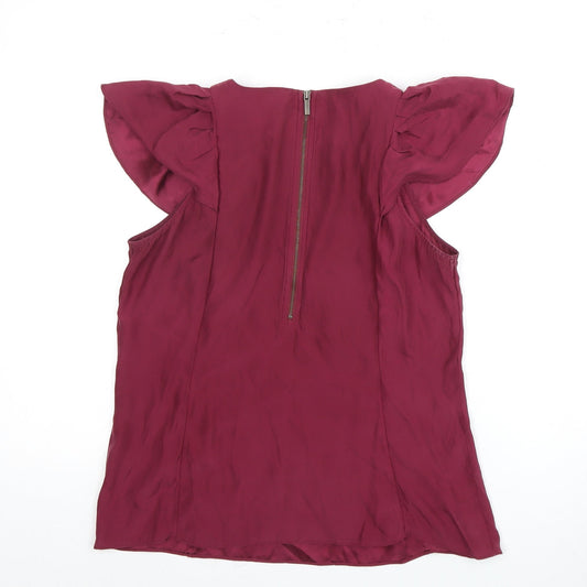 Banana Republic Women's Red Silk Sleeveless Blouse S