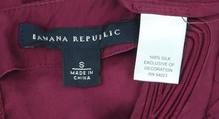 Banana Republic Women's Red Silk Sleeveless Blouse S