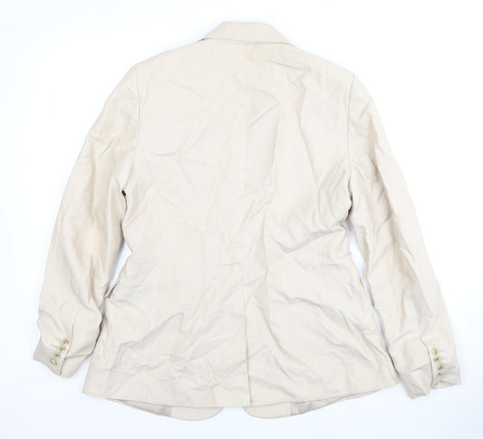 Reiss Women's Beige Suit Jacket Size 12 Business Formal