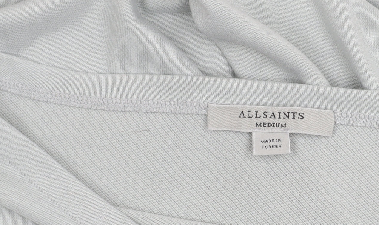 Womens UK Size M AllSaints Grey Basic T-Shirt