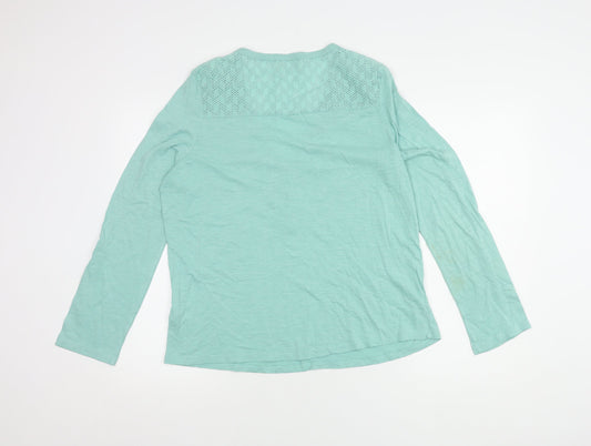 Womens UK Size M Woolovers Blue Basic Blouse