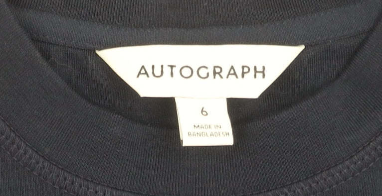 Womens UK Size 6 Marks and Spencer Black Basic T-Shirt