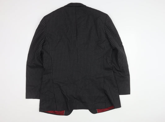 Austin Reed Men's Grey Striped Blazer, Size 42R