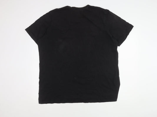 Adidas Men's Black 2XL T-Shirt, Short Sleeve, Crew Neck