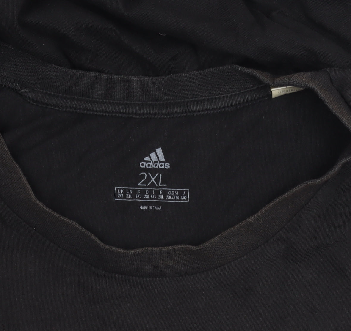 Adidas Men's Black 2XL T-Shirt, Short Sleeve, Crew Neck