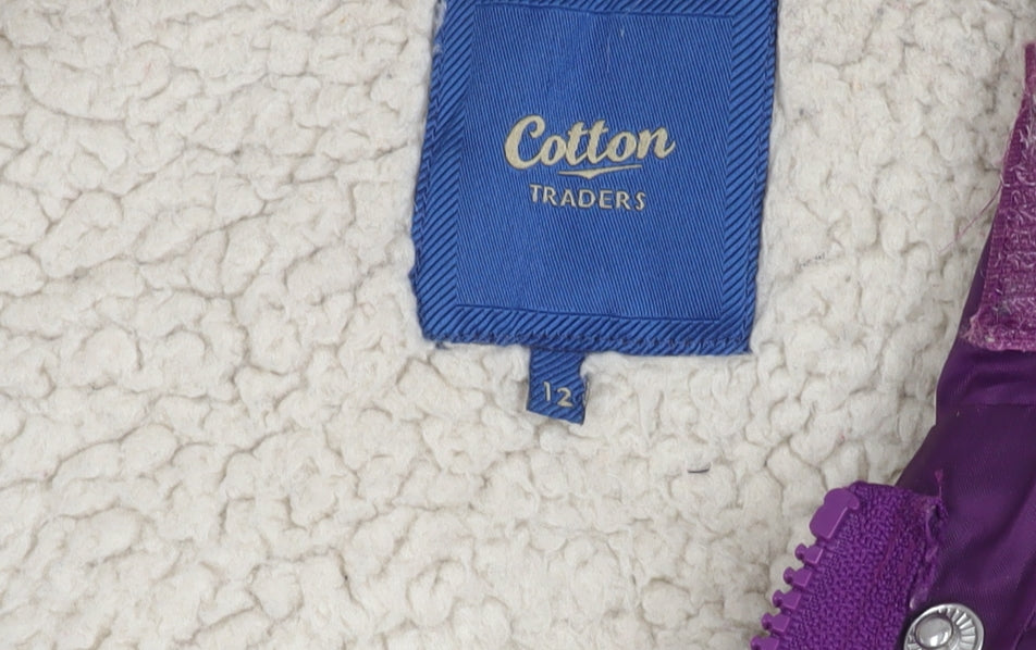 Cotton Traders Women's Purple Parka Size 12 Regular