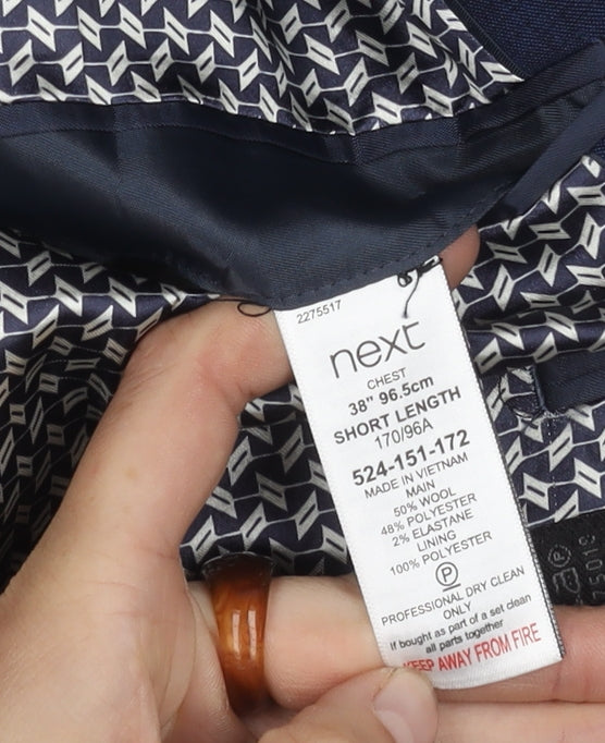 Mens UK Size 38 NEXT Regular Blue Suit Jacket