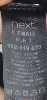 Next Men's Black XS Geometric Long Sleeve Polo