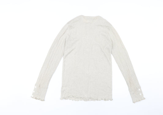 Womens UK Size 10 NEXT Beige Cardigan Jumper