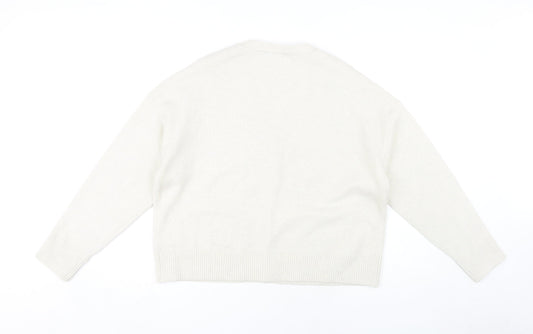 Womens UK Size M Marks and Spencer Ivory Cardigan Jumper