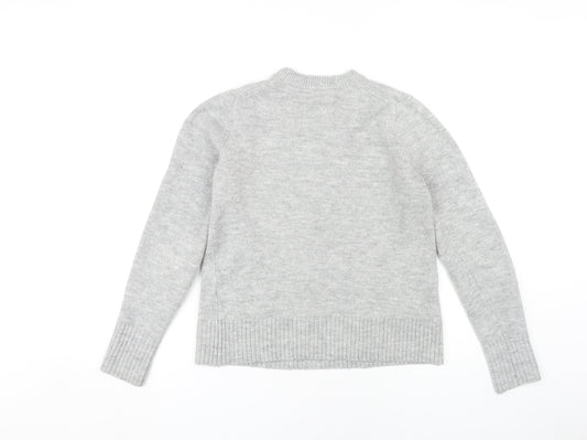 Womens UK Size 8 Warehouse Grey Pullover Jumper