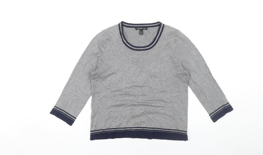 Womens UK Size 8 Mango Grey Pullover Jumper
