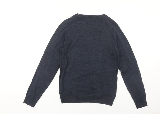Next Men's Blue Crew Neck Pullover Jumper XS