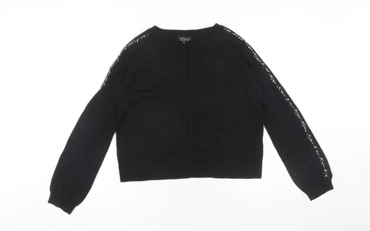 Womens UK Size 8 Topshop Black Pullover Jumper