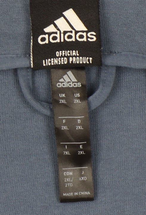 Adidas Men's Blue 2XL Full Zip Sweatshirt