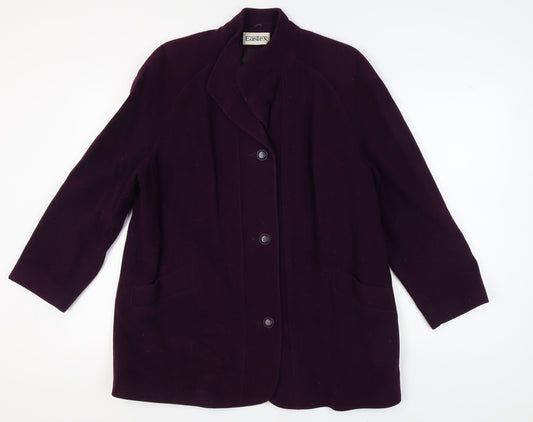 Eastex Women's Purple Wool Mid-Length Coat Size 16