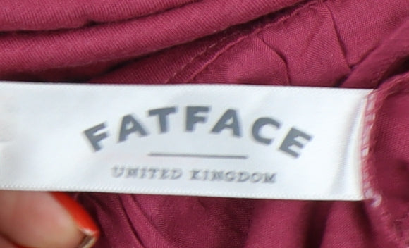 Fatface Women's Pink Tank Top, Size 8, Round Neck