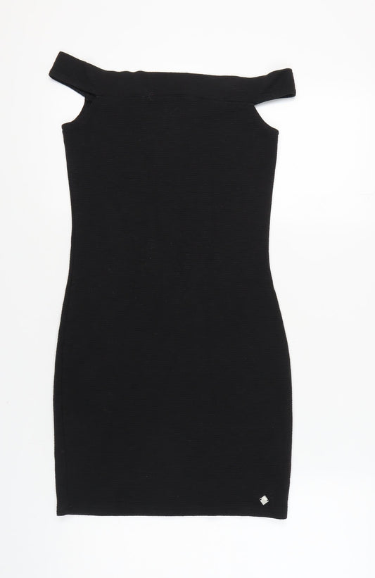 Superdry Women's Black Off the Shoulder Dress, Size S