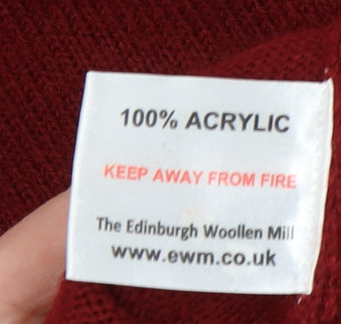 James Pringle Men's Red V-Neck Pullover Jumper M