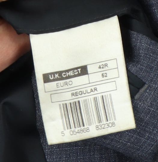 Mens UK Size 42 Ben Sherman Regular Blue Suit Jacket