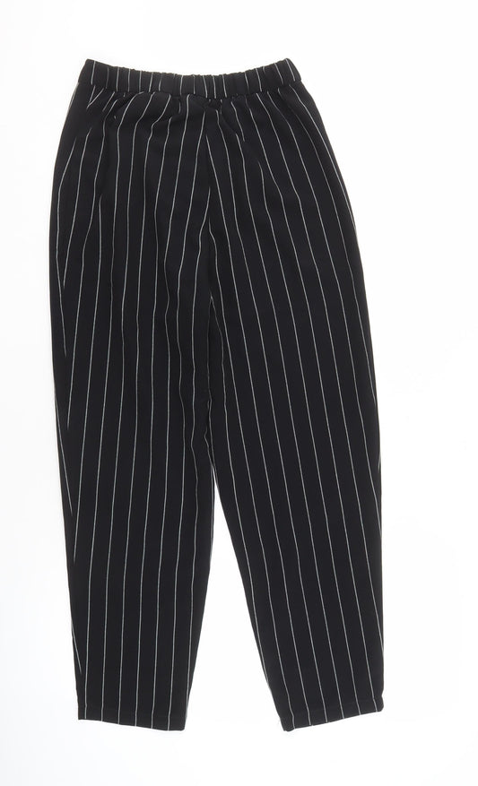 Womens UK Size 8 Divided Regular Fit Casual Black Trousers