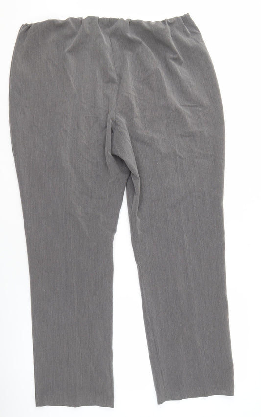 Bonmarché Women’s Grey Straight Leg Trousers Size 20