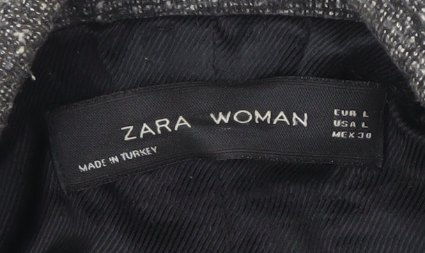 Zara Women's Grey Blazer Lined Work Jacket L
