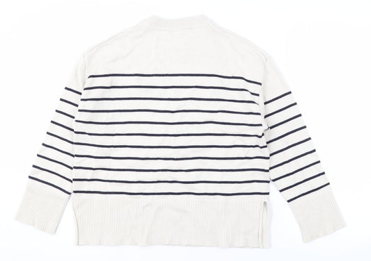 Womens UK Size S Zara White Pullover Jumper