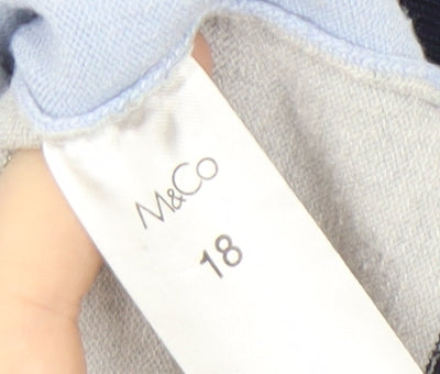 Womens UK Size 18 M&Co Blue Pullover Jumper