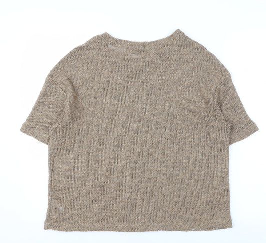 Womens UK Size 12 Topshop Beige Pullover Jumper