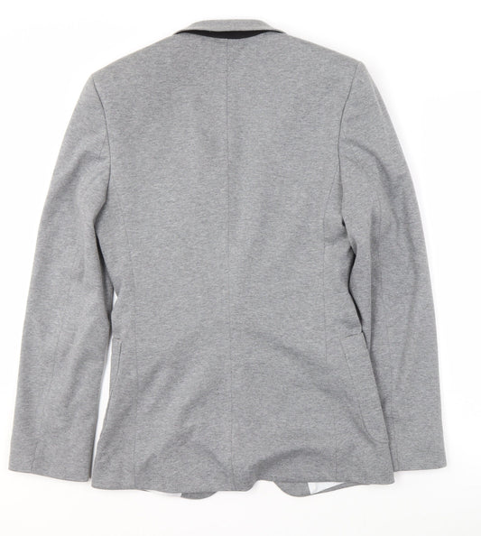 ASOS Grey Men’s Blazer, Single-Breasted, 38, Notch Lapel