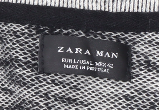 Zara Man Men's Grey V-Neck Cardigan Size L