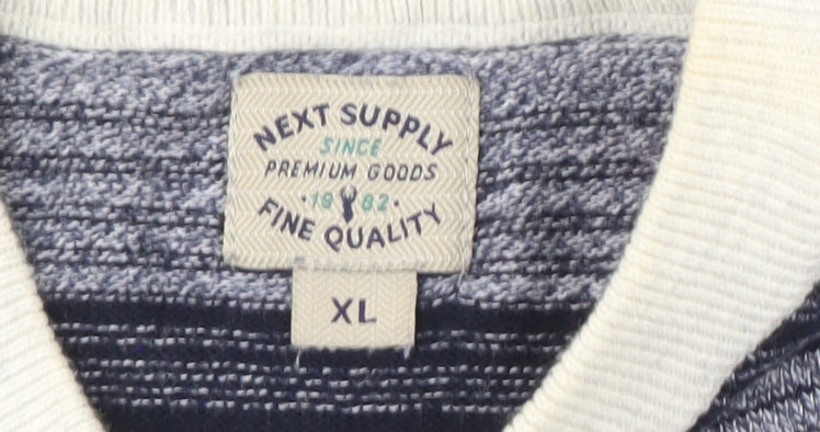 Next Men's Multicoloured XL Striped Knit Pullover Jumper