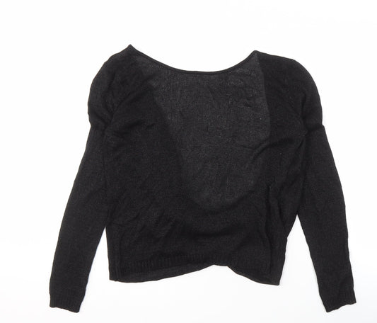 Womens UK Size XL OBJECT Black Pullover Jumper