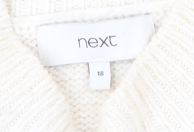 Womens UK Size 18 NEXT Ivory Pullover Jumper
