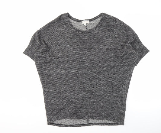 Womens UK Size S/M Apricot Grey Pullover Jumper