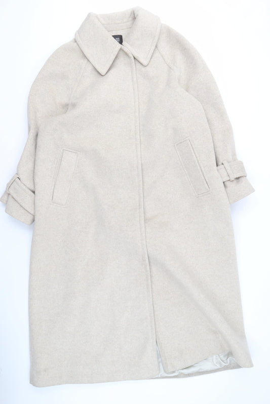 NU Studio Women's Beige Long Coat Size 12