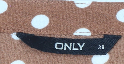 Womens UK Size 10 Only Brown Tunic Button-Up