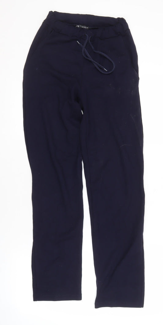 Womens UK Size 8 Zara Regular Fit Jogger Blue Trousers