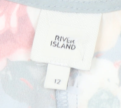Womens UK Size 12 River Island Multicoloured Wrap Blouse