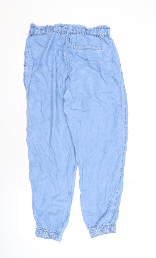 Bershka Women's Blue Jogger Trousers M